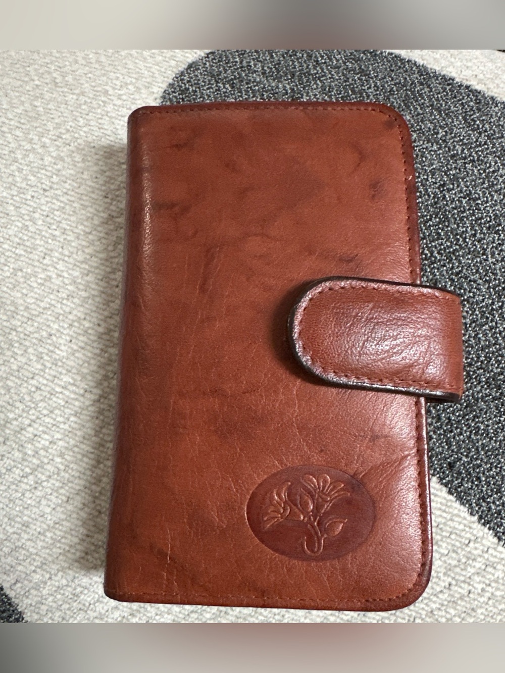 Vtg Buxton Brown Leather Bifold Wallet Snap Closure Credit Card Holder Organizer